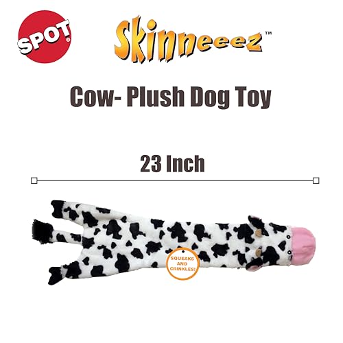 SPOT Skinneeez Crinklers Vache 23 po — côte, crépitement pour stimulation mentale