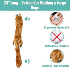 SPOT Skinneeez Écureuil au design réaliste stimulant l’instinct de chasse.