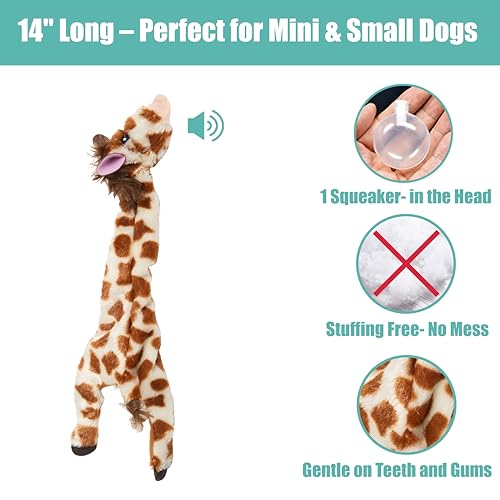 SPOT Skinneeez girafe 14 pouces – tête avec sifflet pour plus de plaisir.