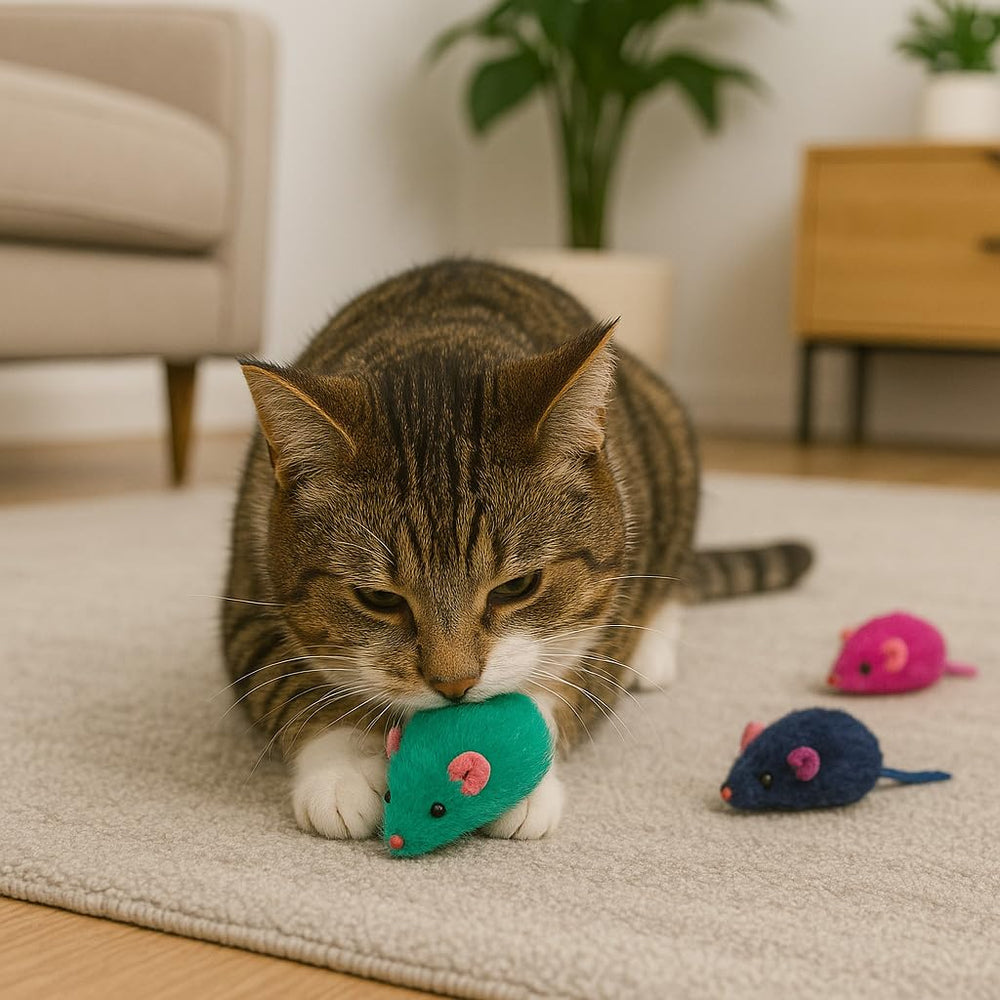 SPOT Souris peluche à herbe-chat arc-en-ciel, idéal pour jeux en intérieur avec plusieurs chats.