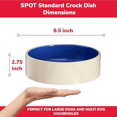 Bol SPOT Standard Crock Dish bord-haut, évite les éclaboussements lors des repas.
