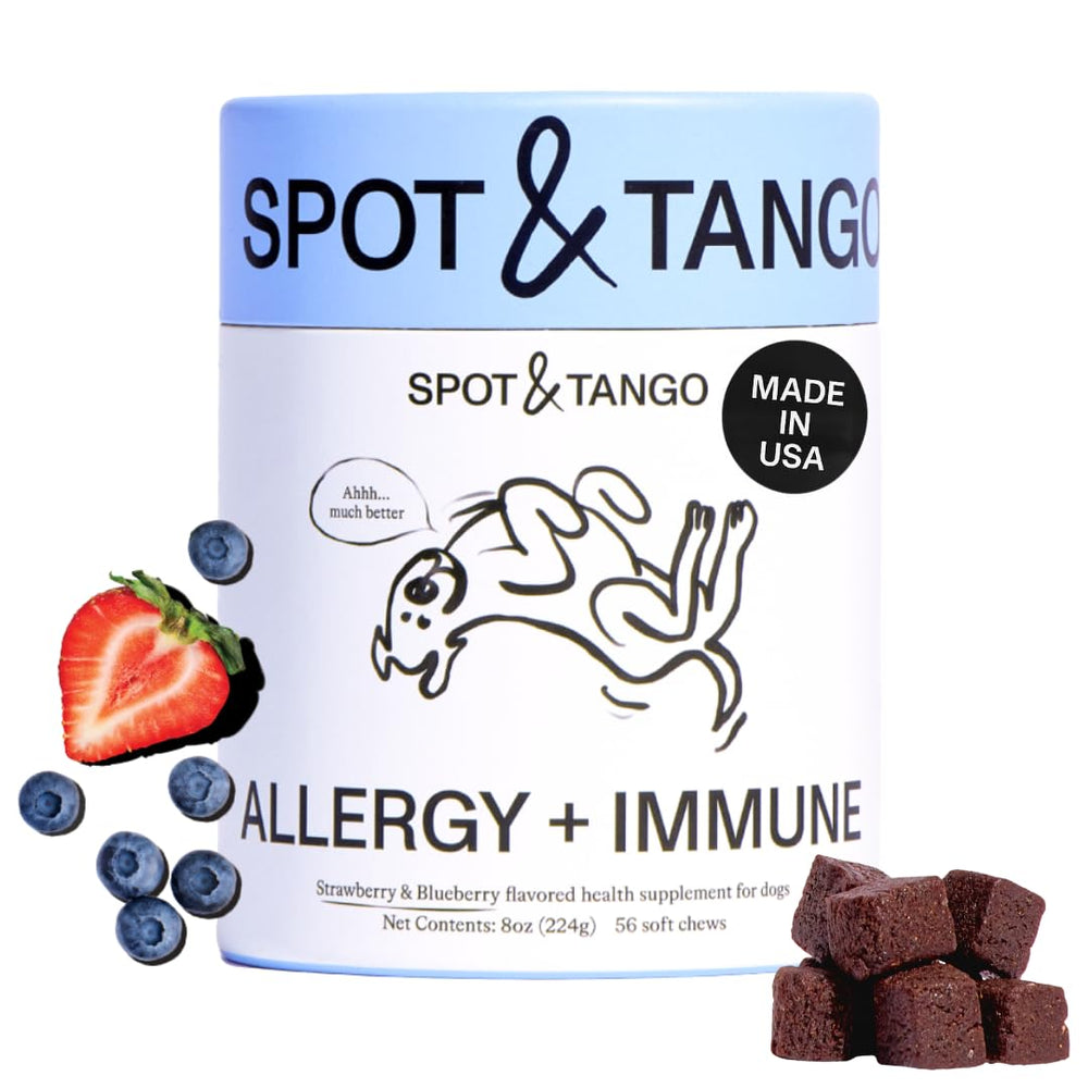Spot & Tango Allergy + Immunité — bouchées au saumon, soutien immunitaire potentiel pour chien