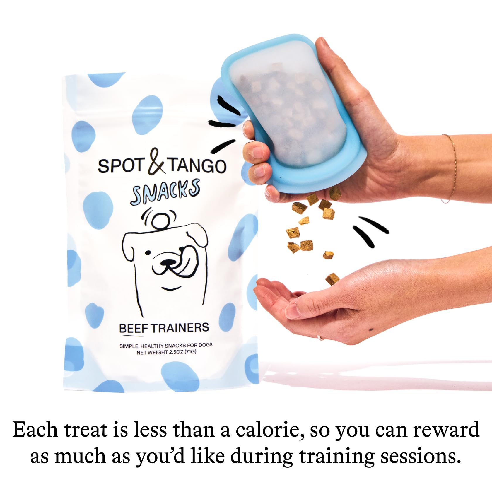 Collation pratique Spot & Tango en déplacement lors d'une promenade