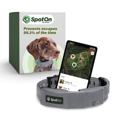 SpotOn: collier GPS sans fil sous surveillance des satellites pour une localisation précise.