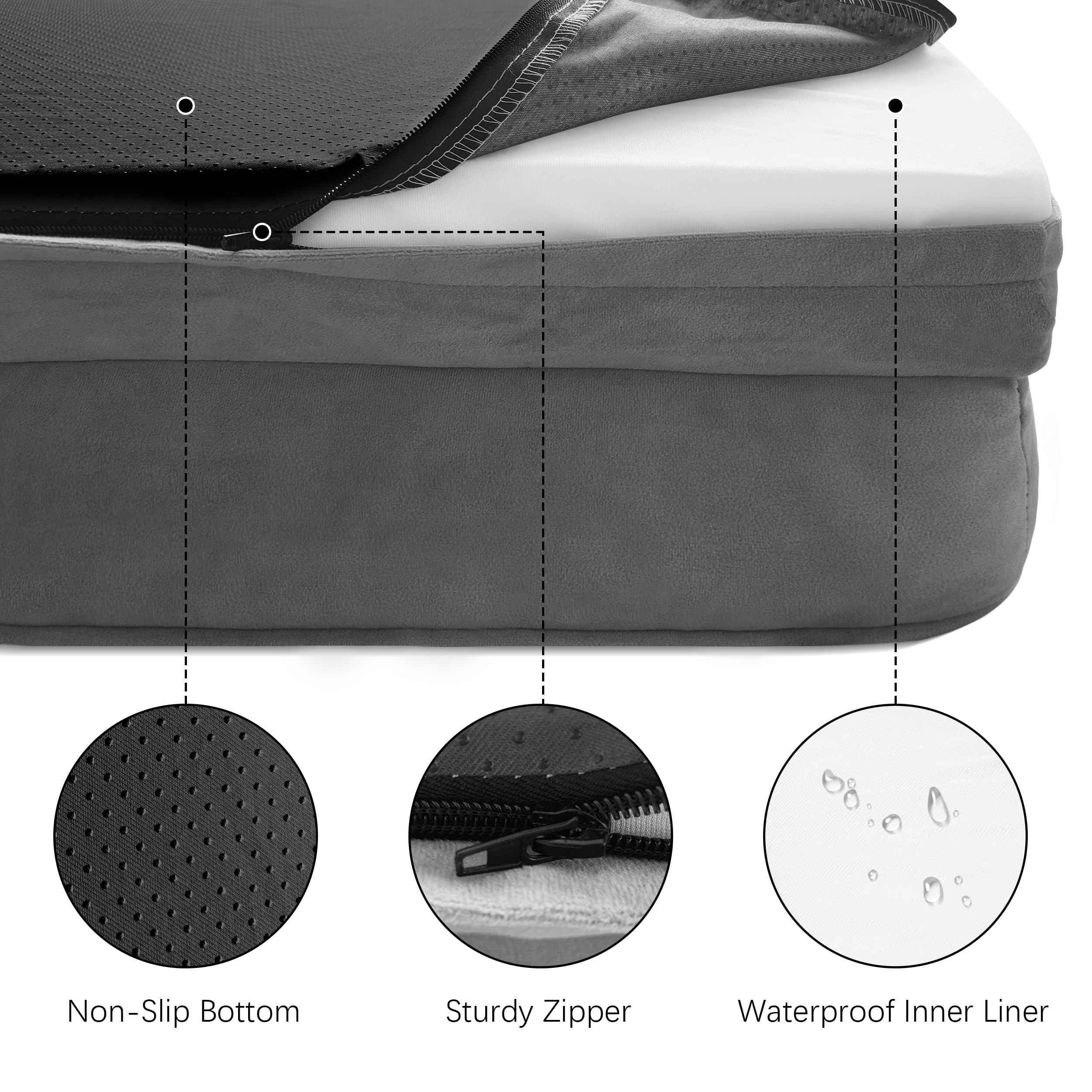 Couverture lavable avec fermeture zippée Spotted Play entretien facile.