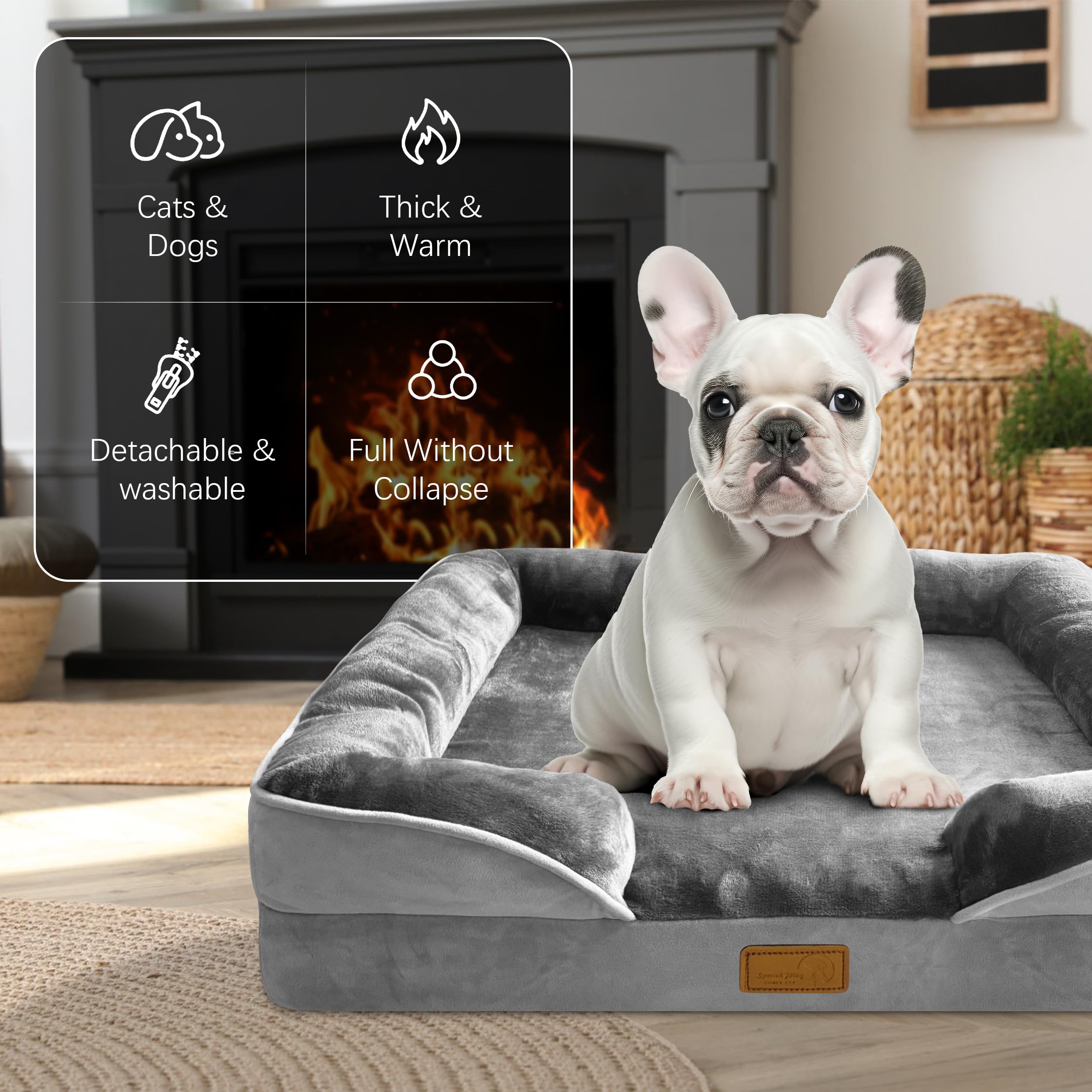 Matelas orthopédique épais Spotted Play pour un soutien durable.