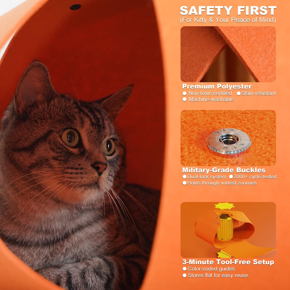 Spring Blossoms jeu-cache-cache anti-griffes : jouet durable pour chats moyens et grands