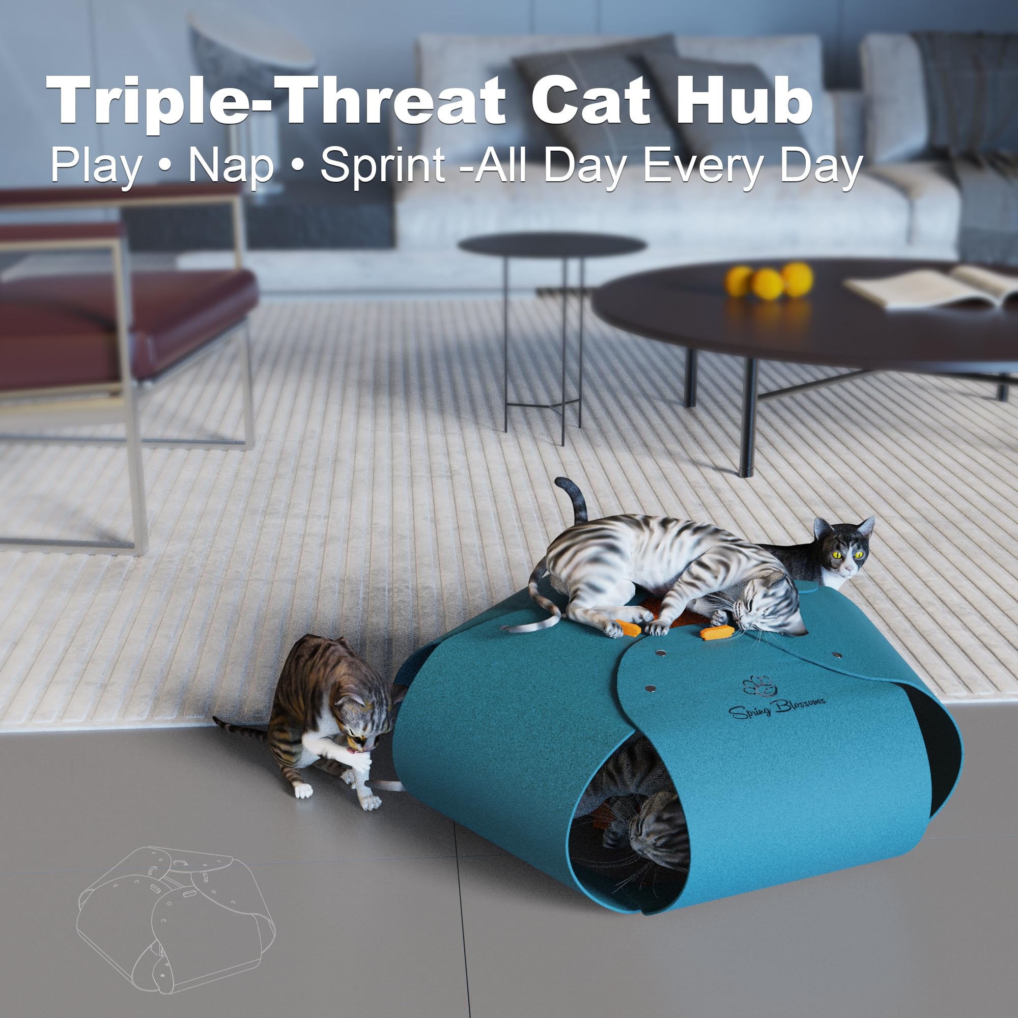 Spring Blossoms usage-domicile: idéal pour divertir et occuper votre chat