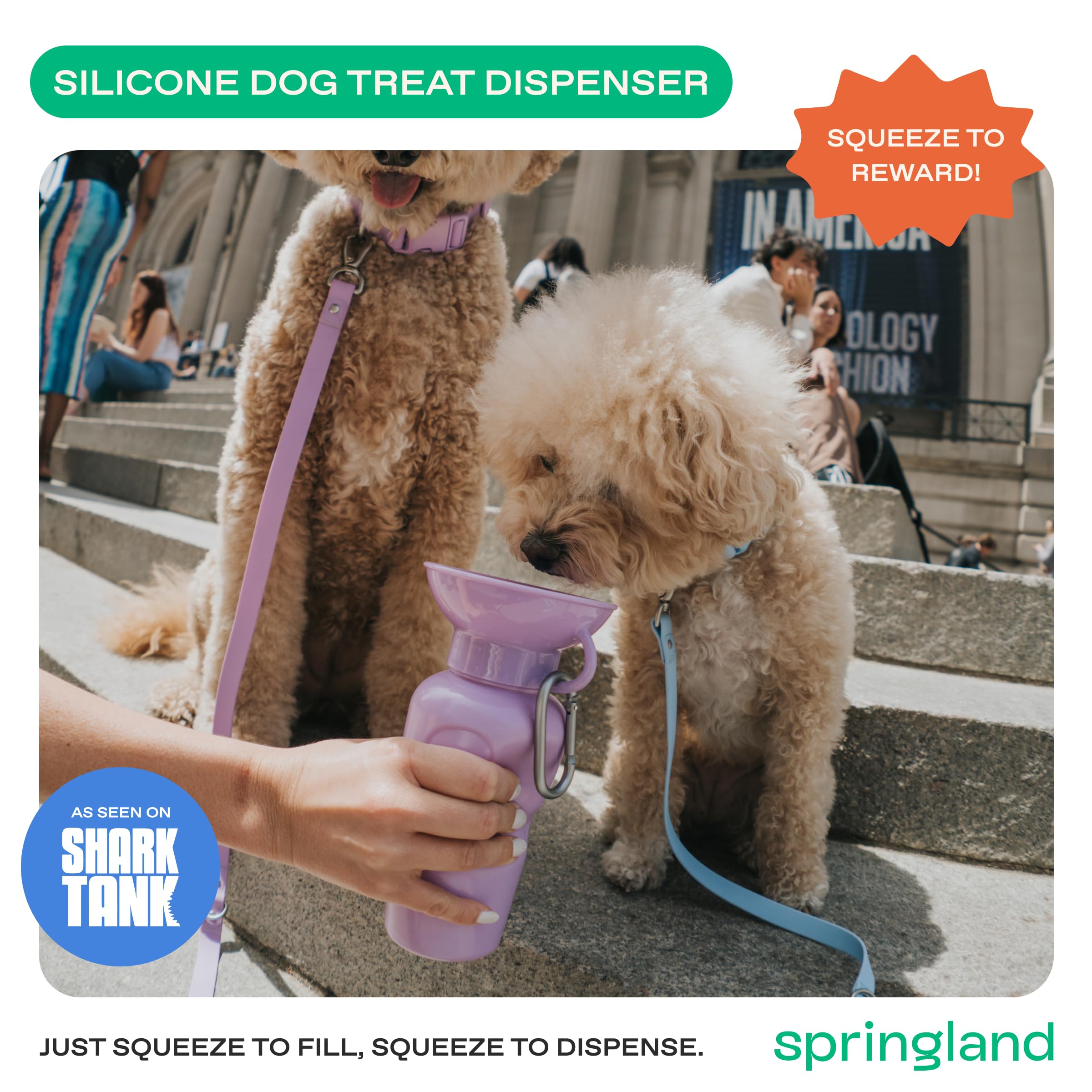 Springer: bouchon anti-fuite et valve, évitent tout déversement.