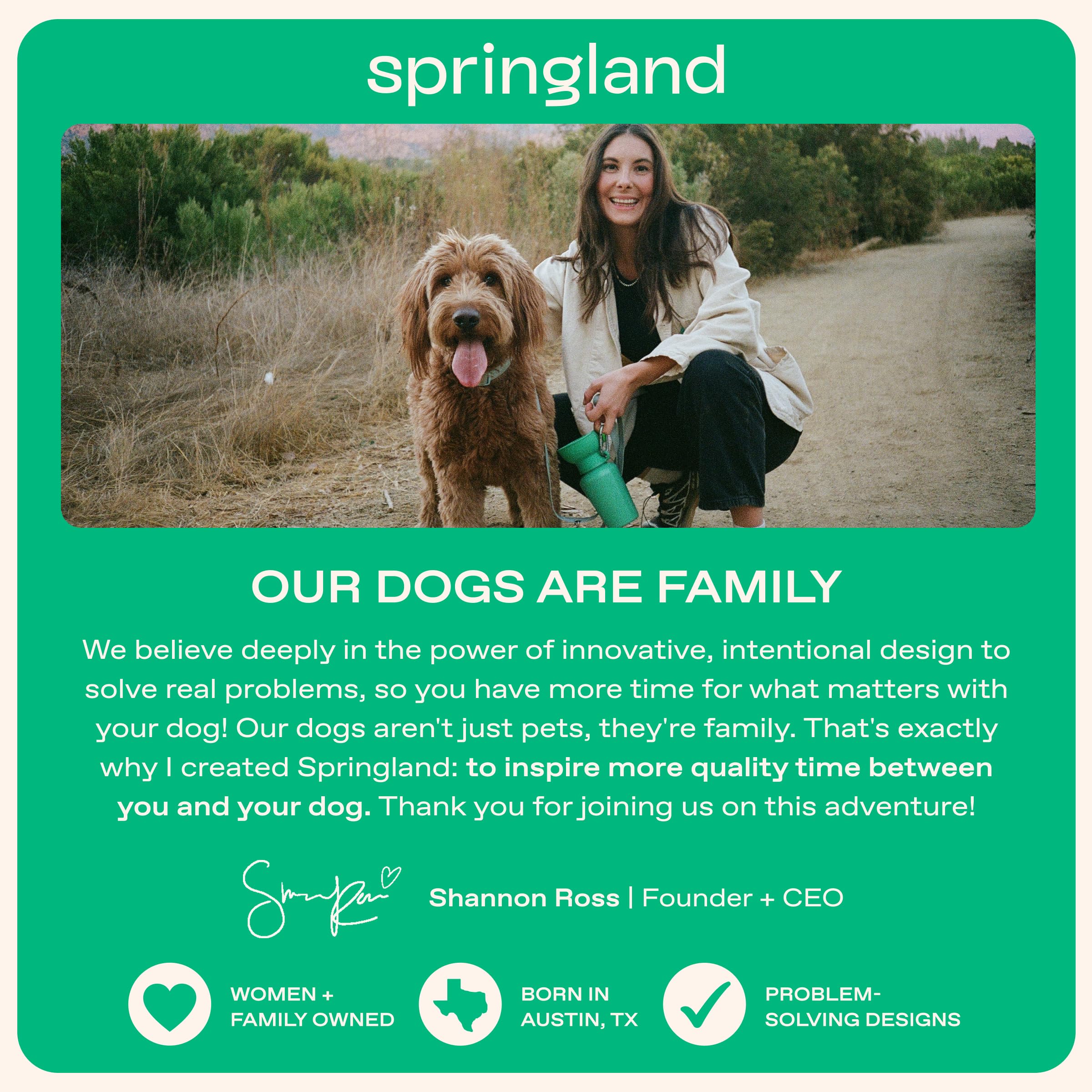 Capacité de 650 ml sur la gourde Springer pour chien pour longues sorties.