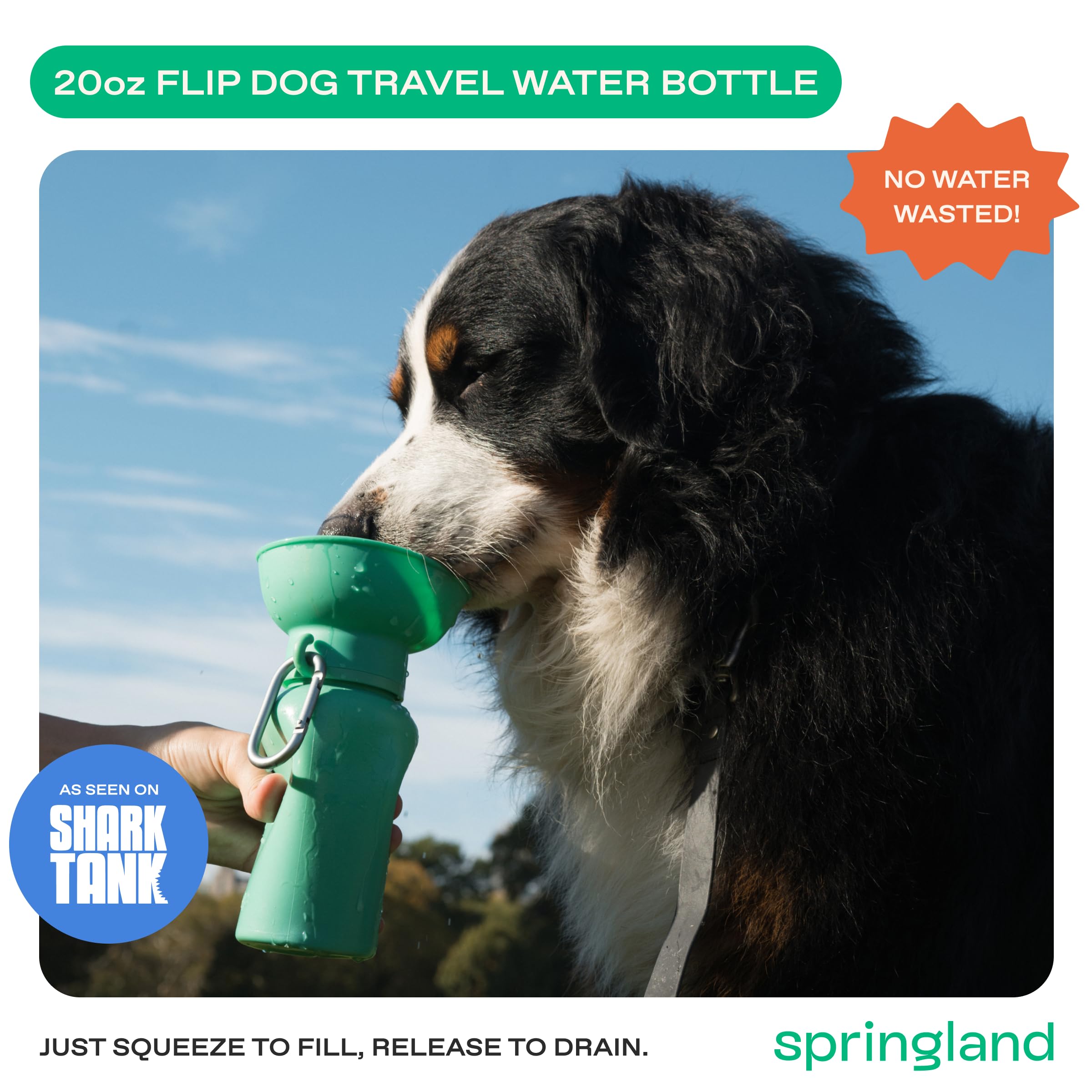 Springer Flip: gourde portable idéale pour camping, légère et pratique.