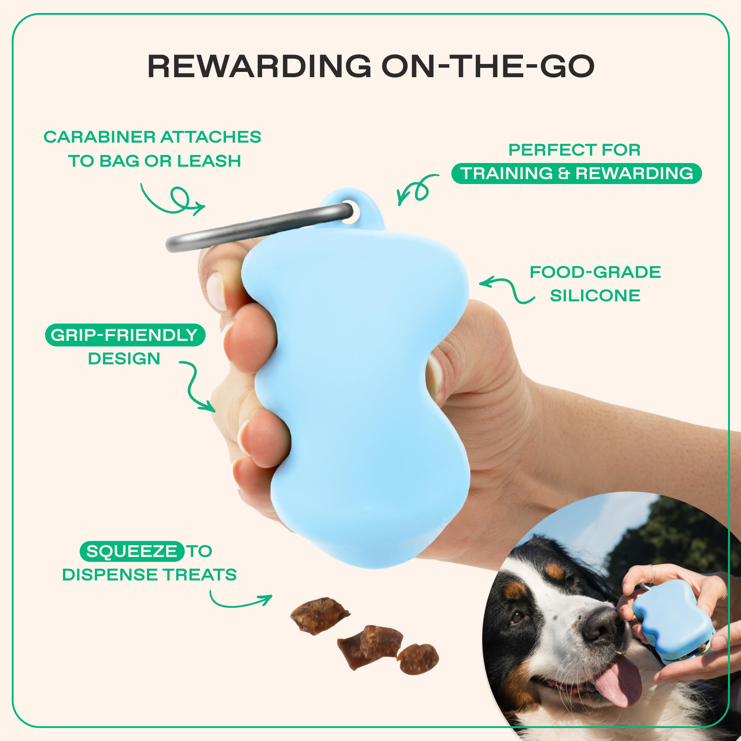 Sachet friandises Springer — silicone alimentaire sûr pour les friandises.