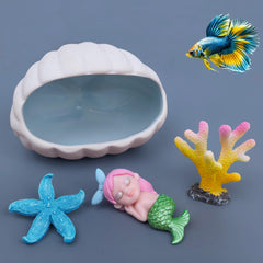 SpringSmart grotte-coquillage ceramique: refuge pour poissons et décor réaliste.