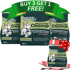 Sprinkle & Sweep: bouteille-nettoyant accidents animaux, nettoyage rapide sans résidu.