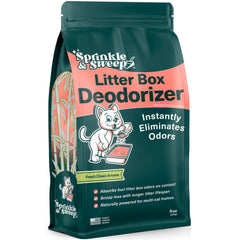 Sprinkle & Sweep désodorisant litière 8oz neutralise les odeurs rapidement.