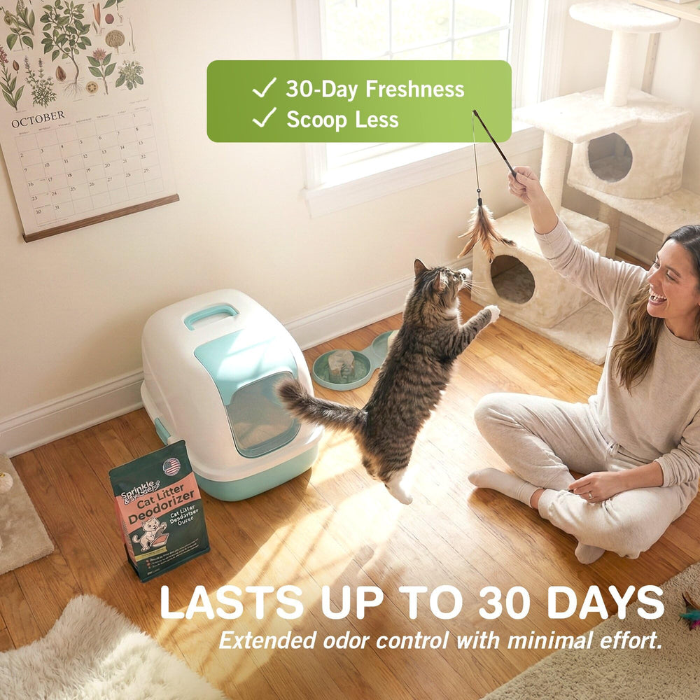 Sprinkle & Sweep sans-toxique-pour-les-animaux: formule douce pour votre chat.