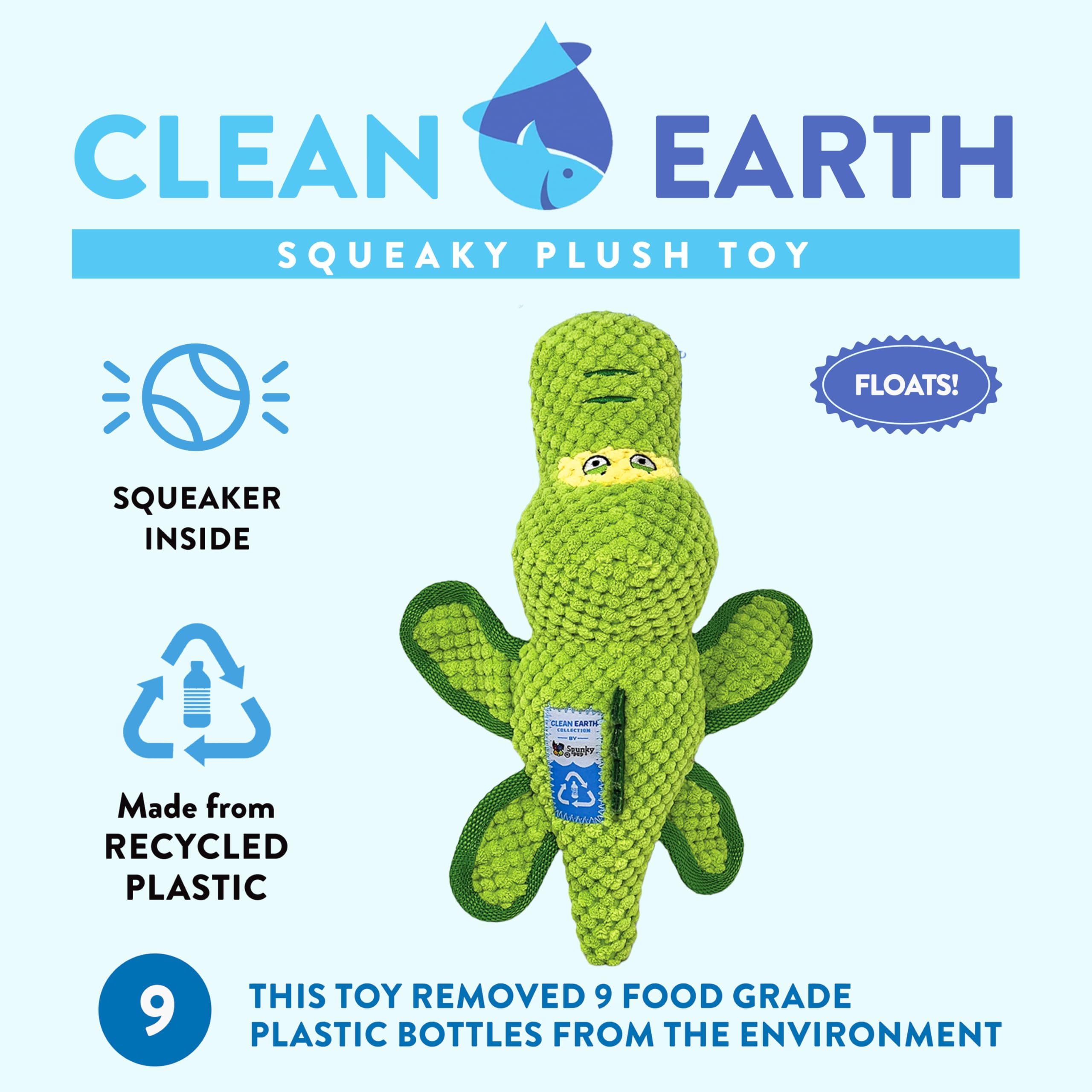Peluche Spunky Pup Clean Earth flottante, idéale pour plage et lac.