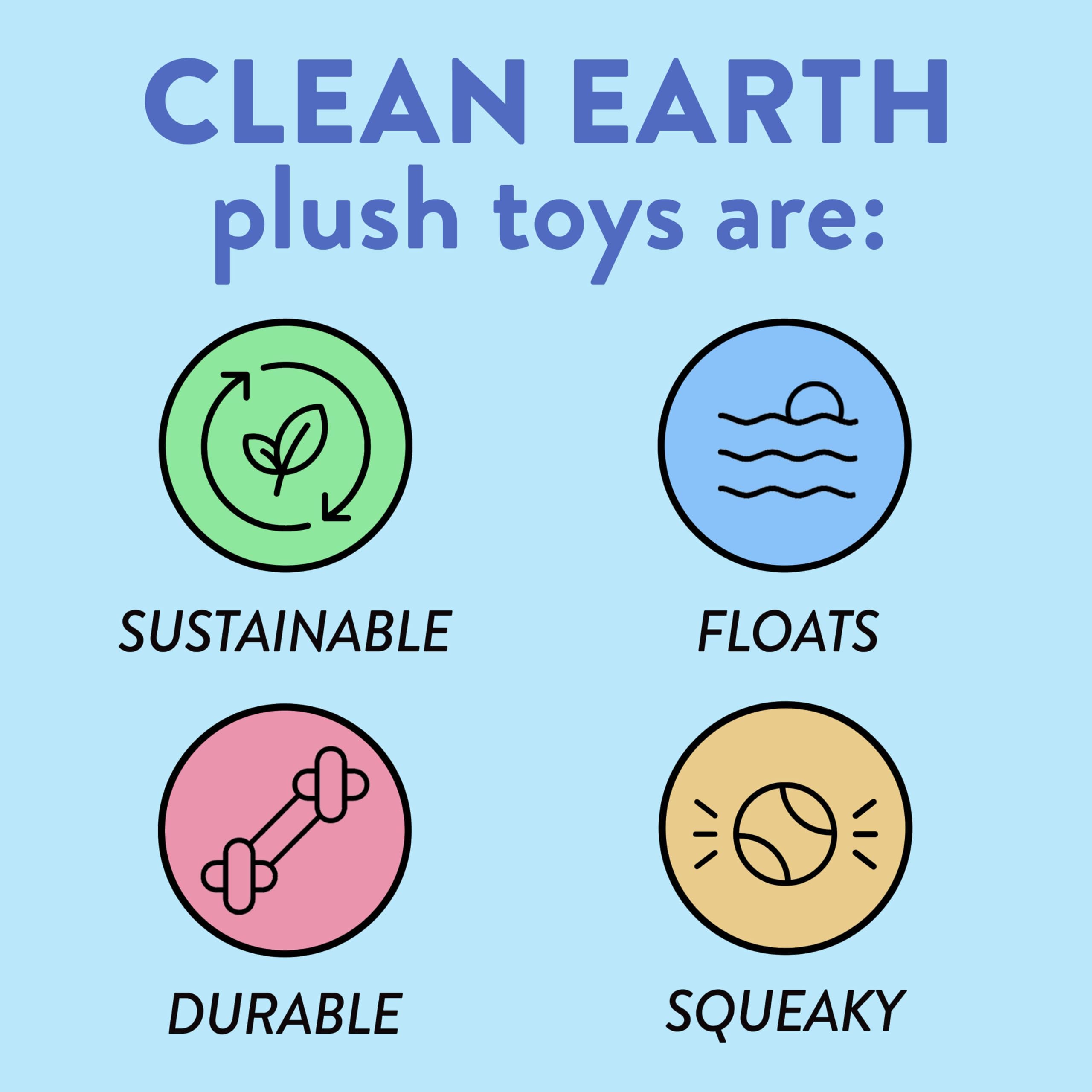 Peluche Spunky Pup Clean Earth recyclable et réutilisable, choix responsable.