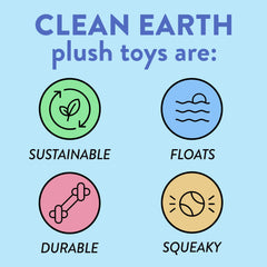 Peluche Spunky Pup Clean Earth recyclable et réutilisable, choix responsable.