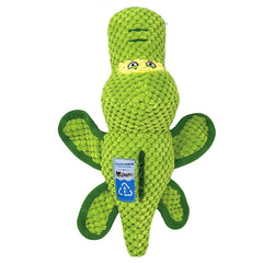 Peluche Spunky Pup Clean Earth avec sifflet, idéale pour jeux interactifs et durable.