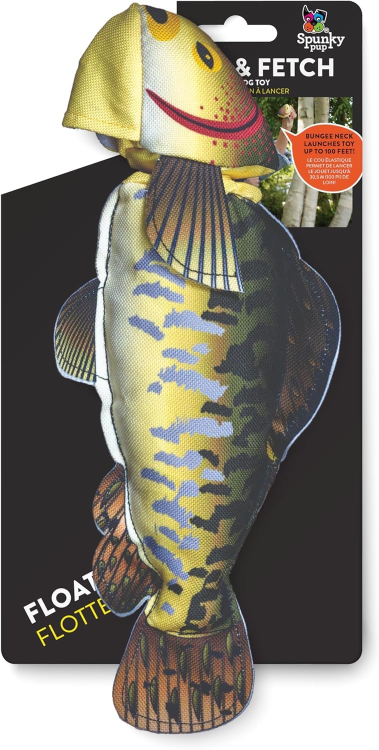 Spunky Pup Fly & Fetch – Poisson peluche, récupération douce et amusante