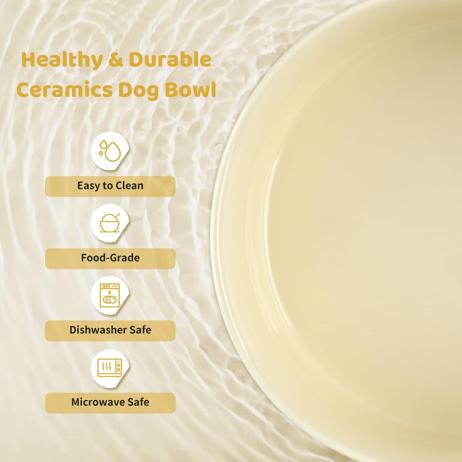 SPUNKYJUNKY bol creme 60 oz, capacité généreuse pour chiens actifs