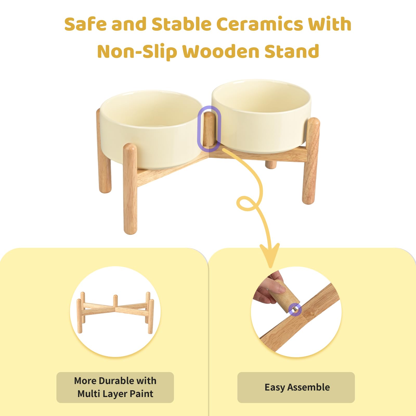 SPUNKYJUNKY deux gamelles pour nourriture et eau, pratique pour hydratation et repas