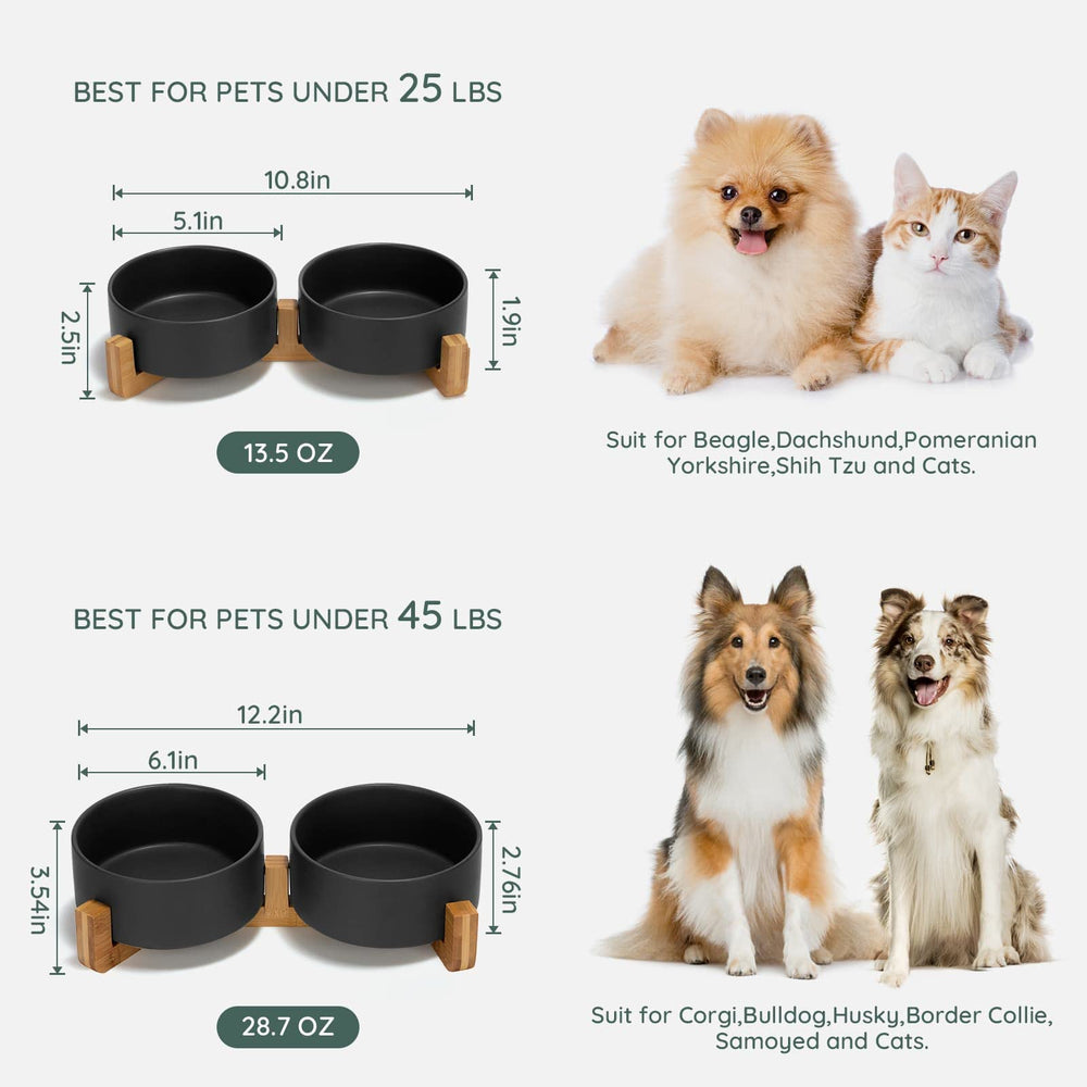 SPUNKYJUNKY bol-chat-400ml-avec-support-bois, facile à nettoyer.