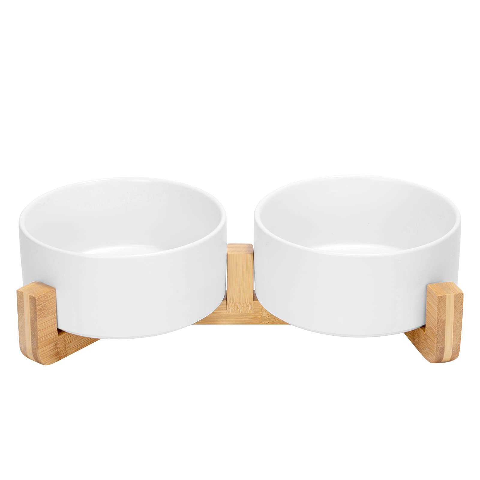 Bol SPUNKYJUNKY en céramique avec support bois antidérapant et capacité 850 ml.