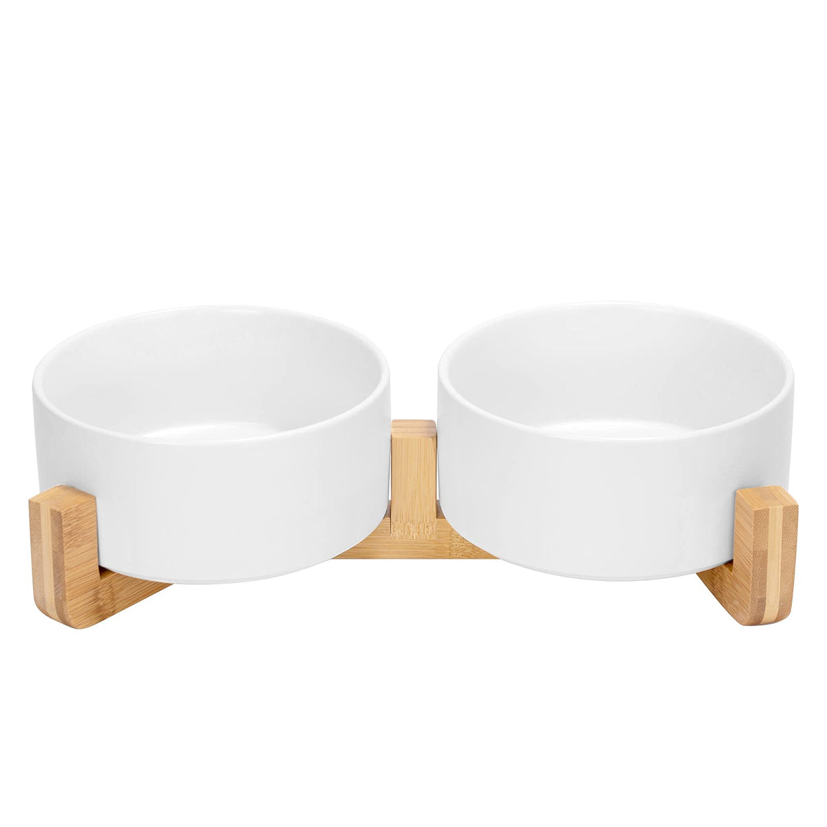 Bol SPUNKYJUNKY en céramique avec support bois antidérapant et capacité 850 ml.