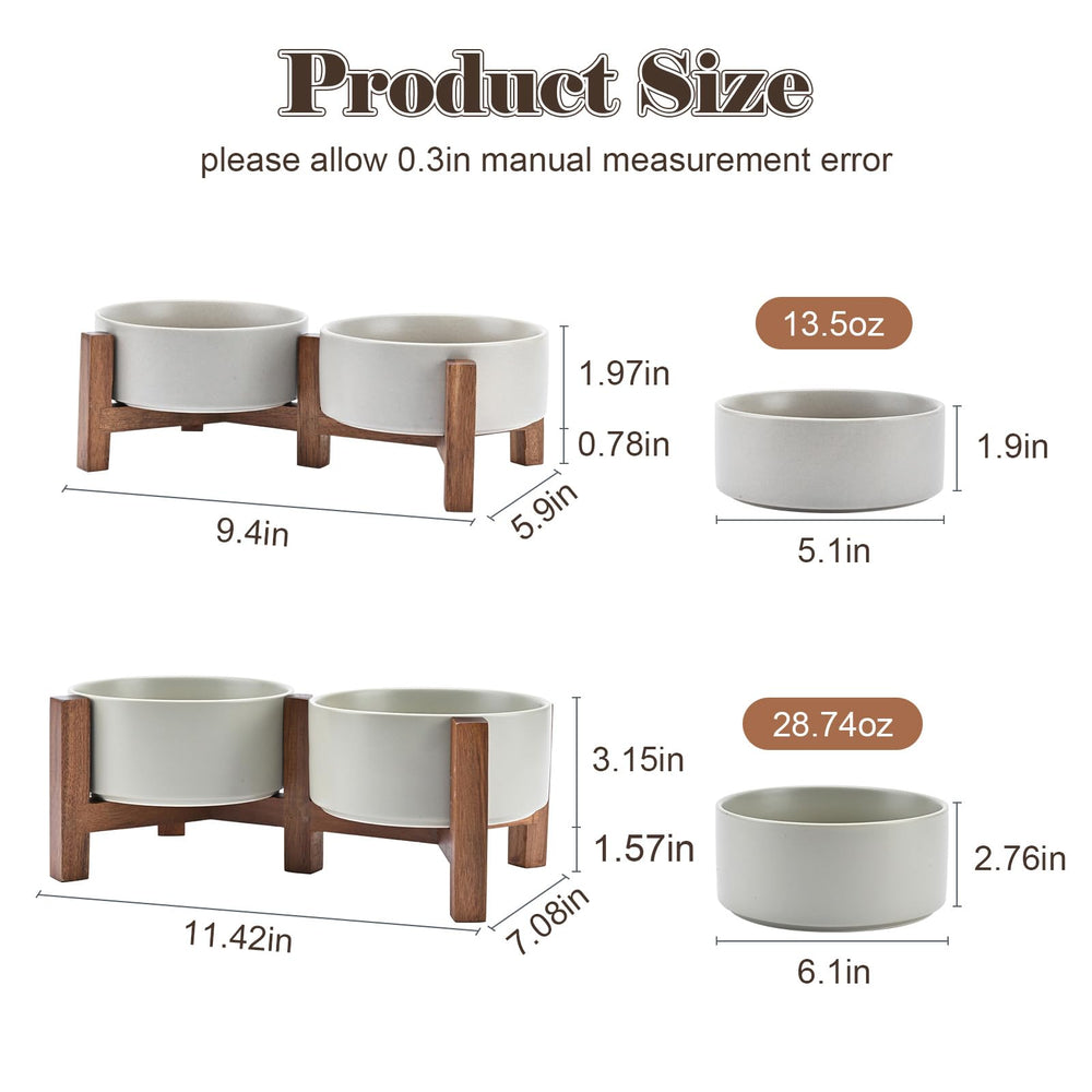 Bol gris SPUNKYJUNKY 28-74 oz avec hauteur double pour une posture adaptée.