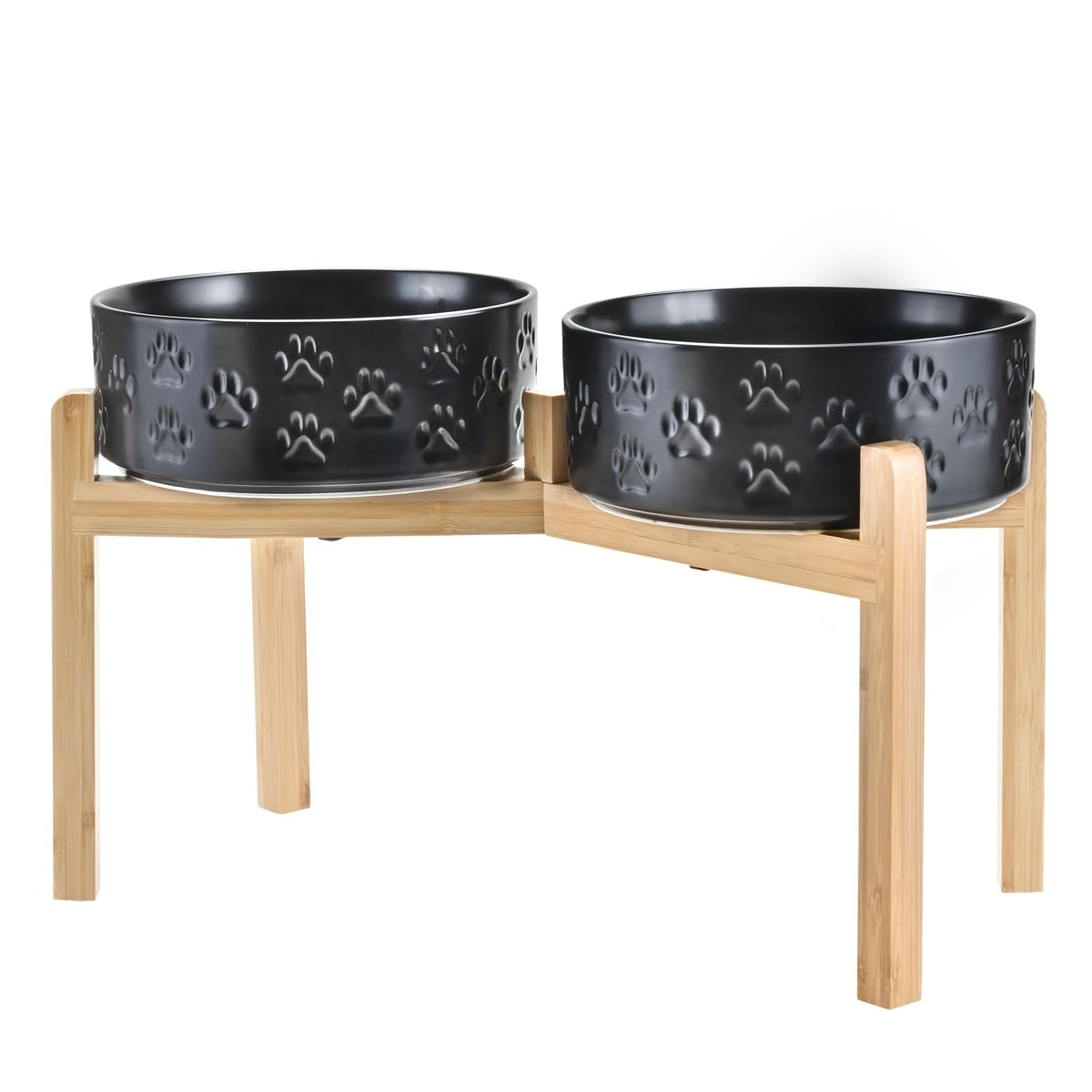 Bol SPUNKYJUNKY surélevé en céramique de 60 oz pour un repas plus confortable.