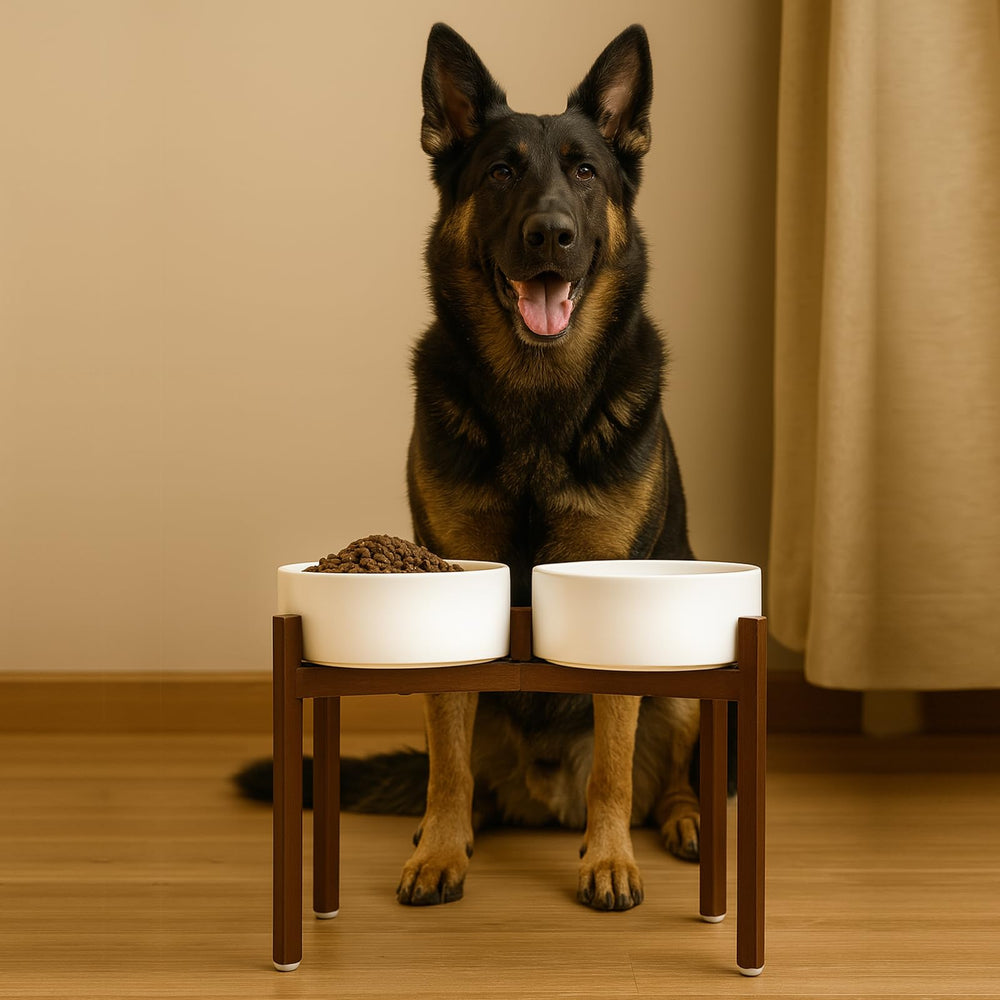 SPUNKYJUNKY repas quotidien chien, posture correcte.