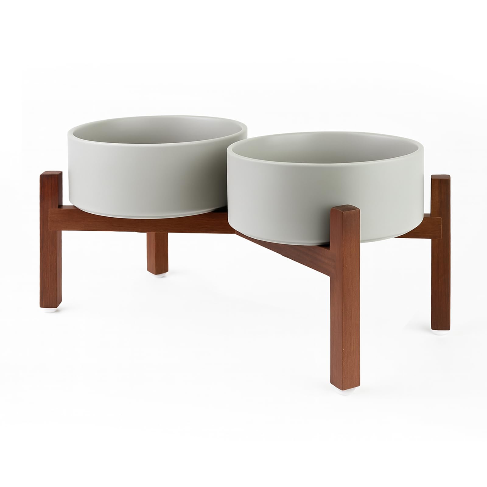 Gamelle en céramique surélevée SPUNKYJUNKY gris pour repas plus confortables