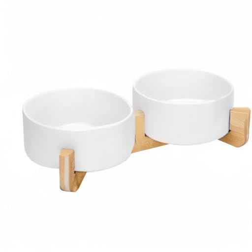  Ensemble SPUNKYJUNKY en céramique et bois pour un usage quotidien et propre.