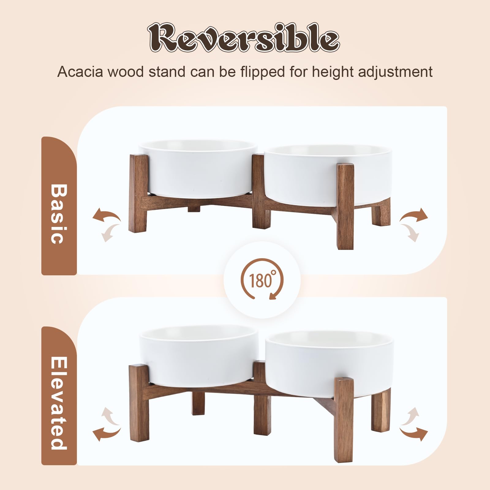 SPUNKYJUNKY support avec hauteur reglable, adaptable au confort de l’animal.