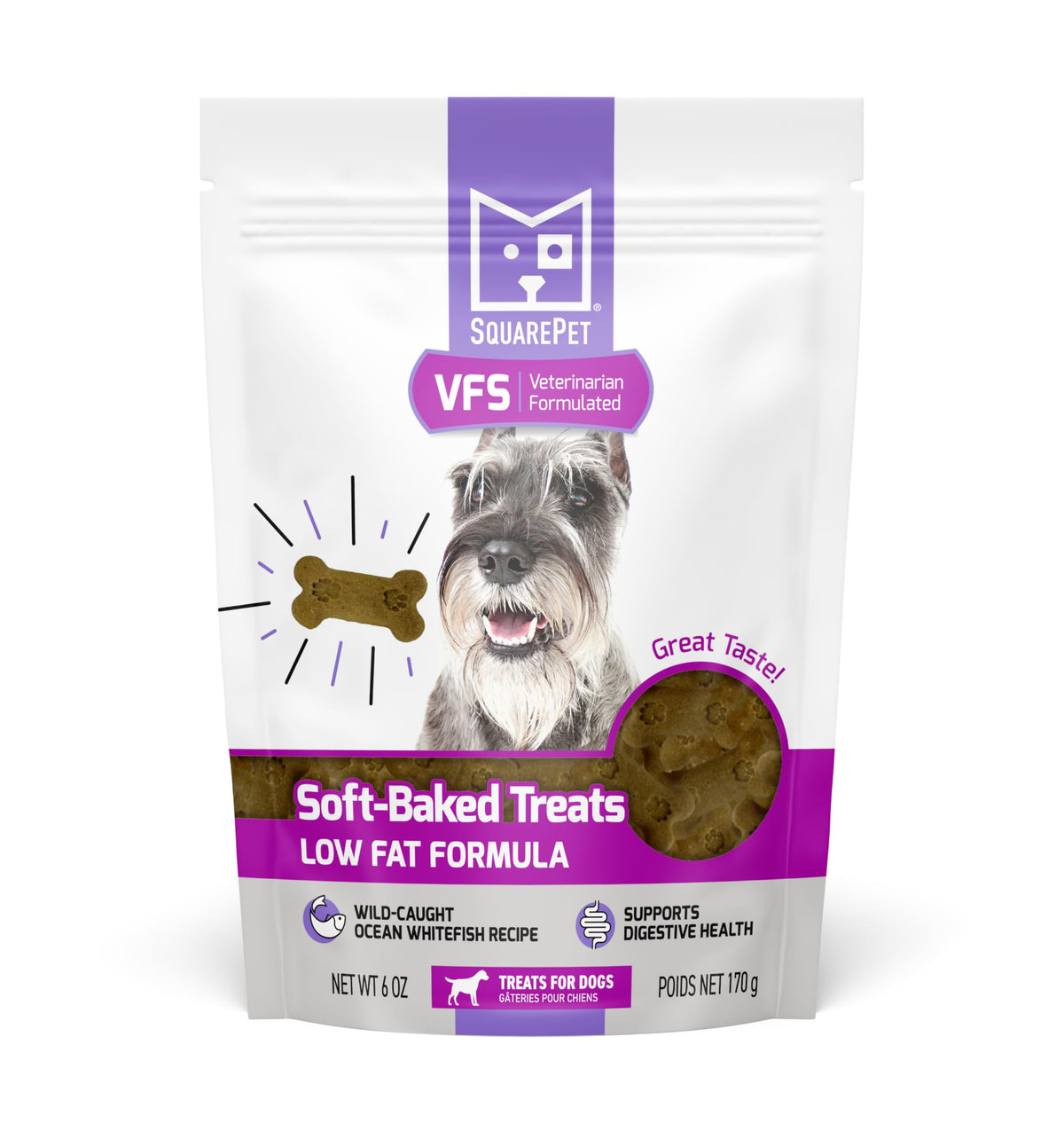 SquarePet VFS friandise douce au poisson blanc océan pour soutien digestif et appétence