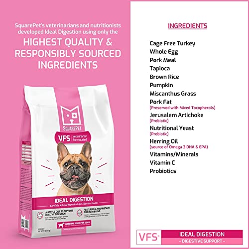 SquarePet VFS mélange santé digestion : soutien naturel pour une digestion équilibrée.