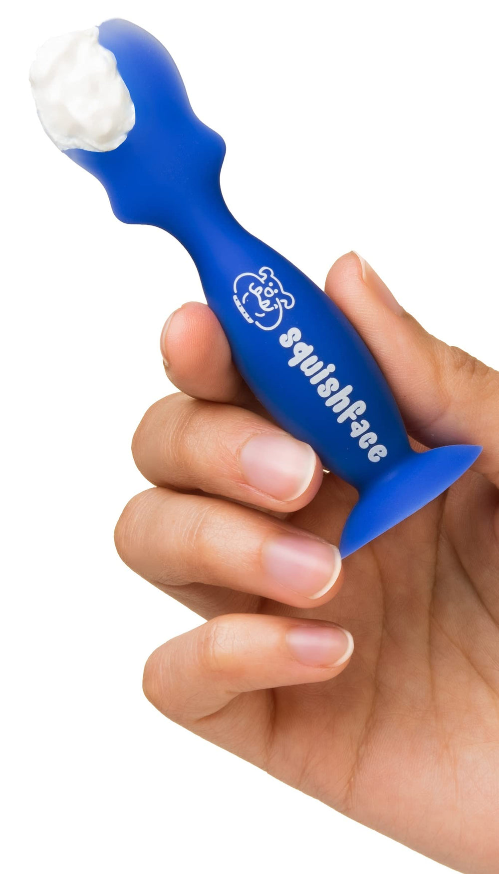 Squishface applicateur en silicone pour taches larmes du chien, utilisation facile.