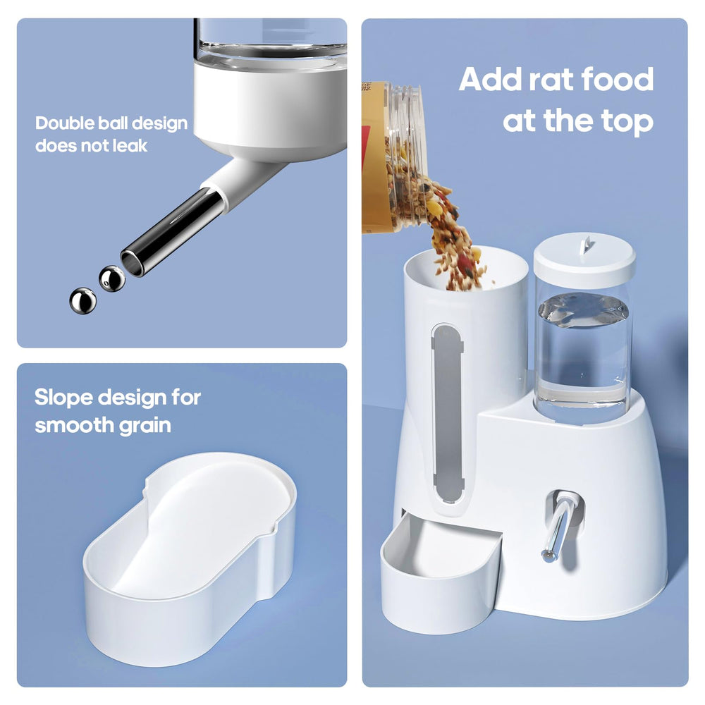 SQUSIMEI système d'alimentation automatique 300 ml, accès facile à la nourriture.