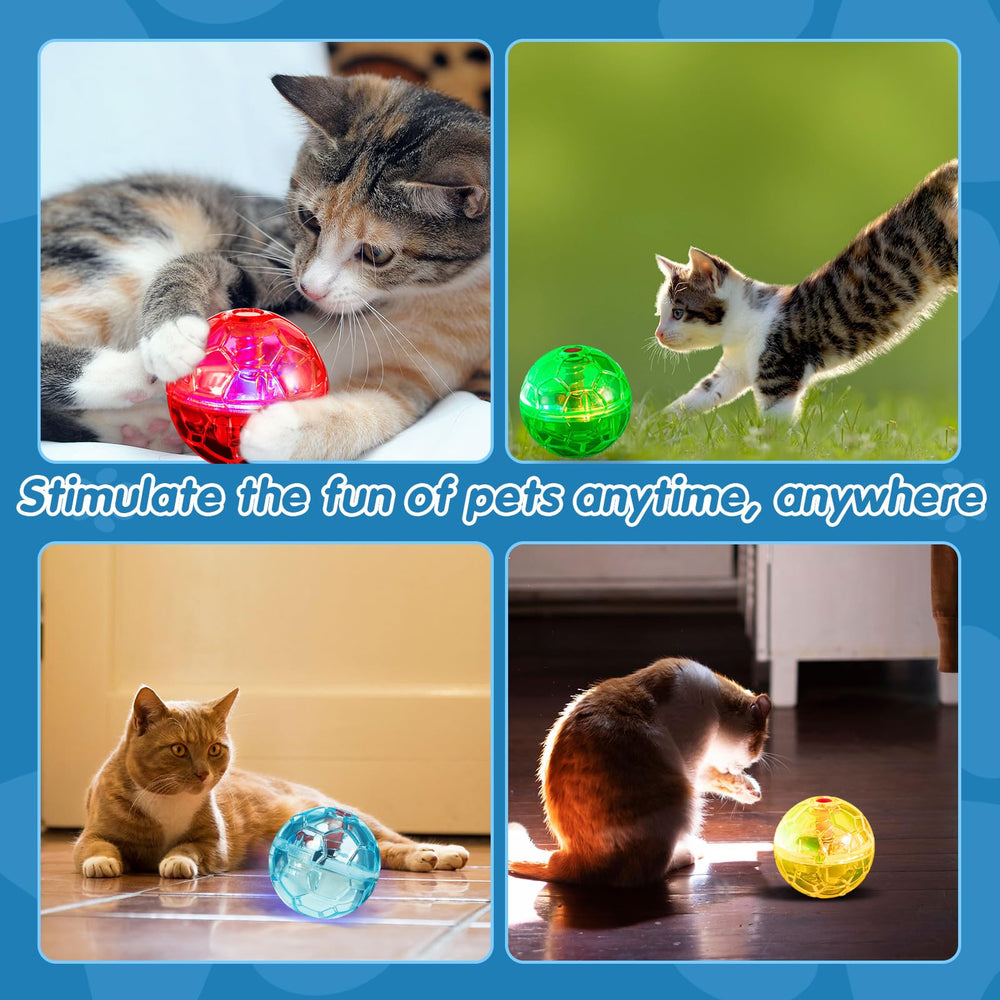 Sratte balle-chat lumineuse violet clair, stimule l'interaction avec l'animal.