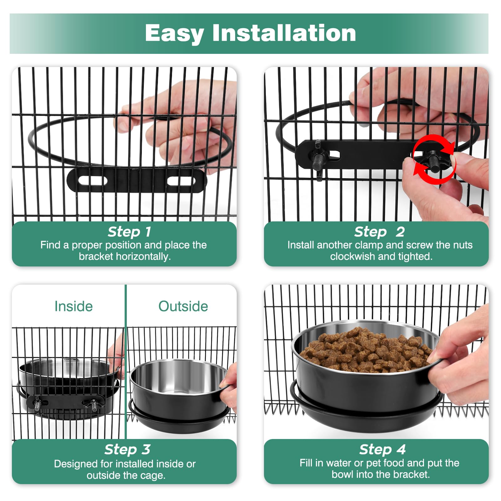 SSAWcasa bol eau hauteur ajustable s adapte à la taille de l animal