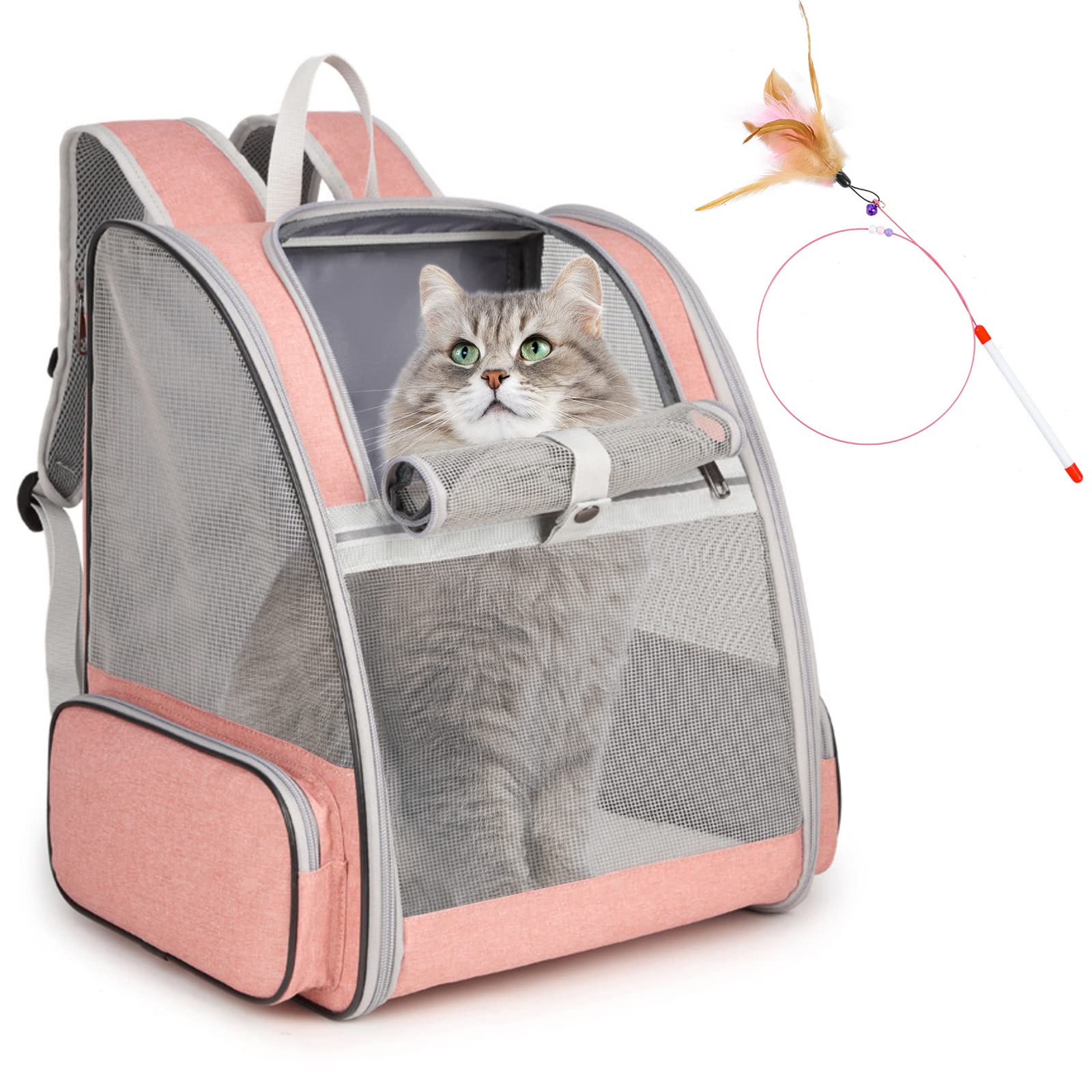 SSAWcasa sac à dos chat avant – vue frontale pour accéder facilement et surveiller le compagnon.
