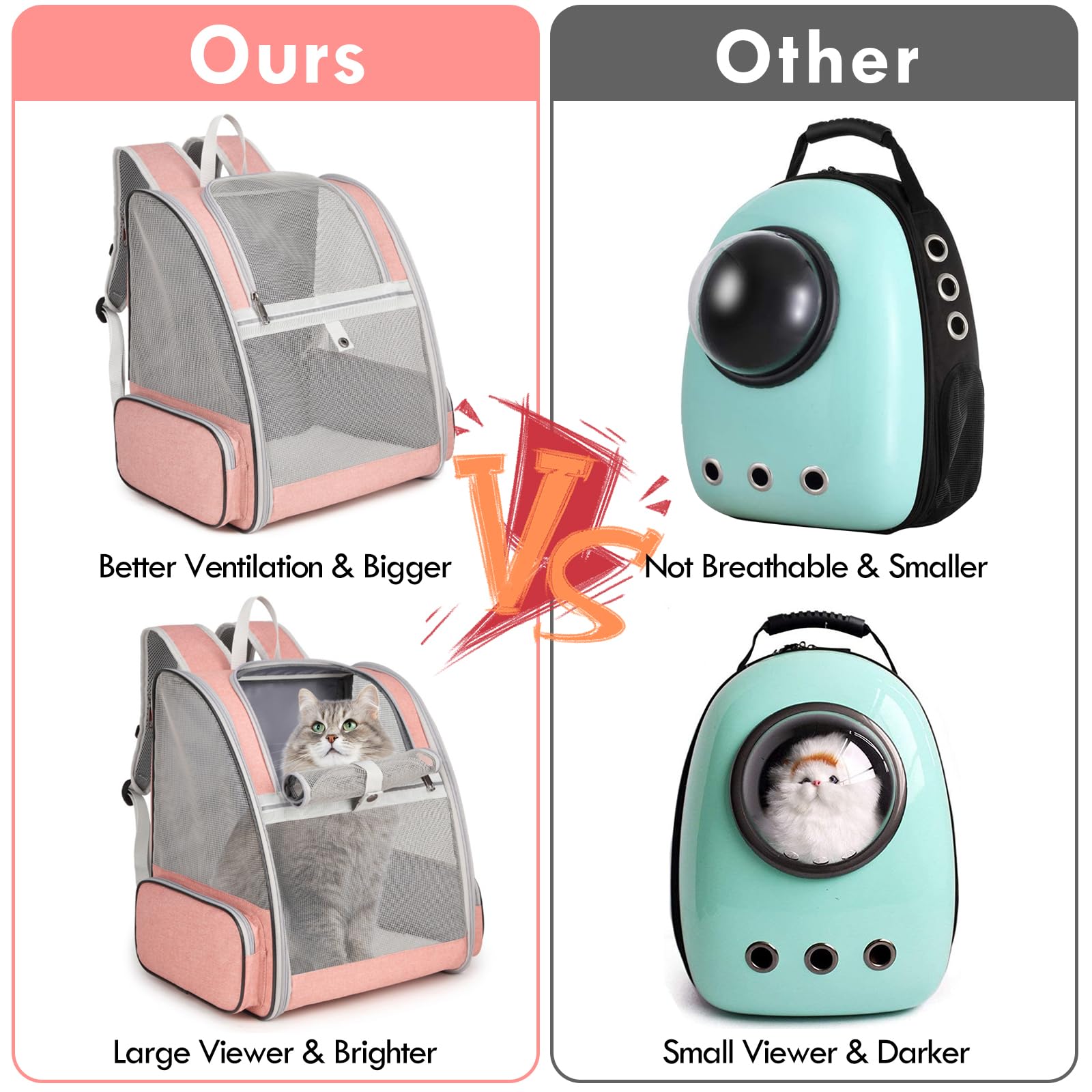 SSAWcasa sac à dos chat matelas doux amovible – confort et hygiène.