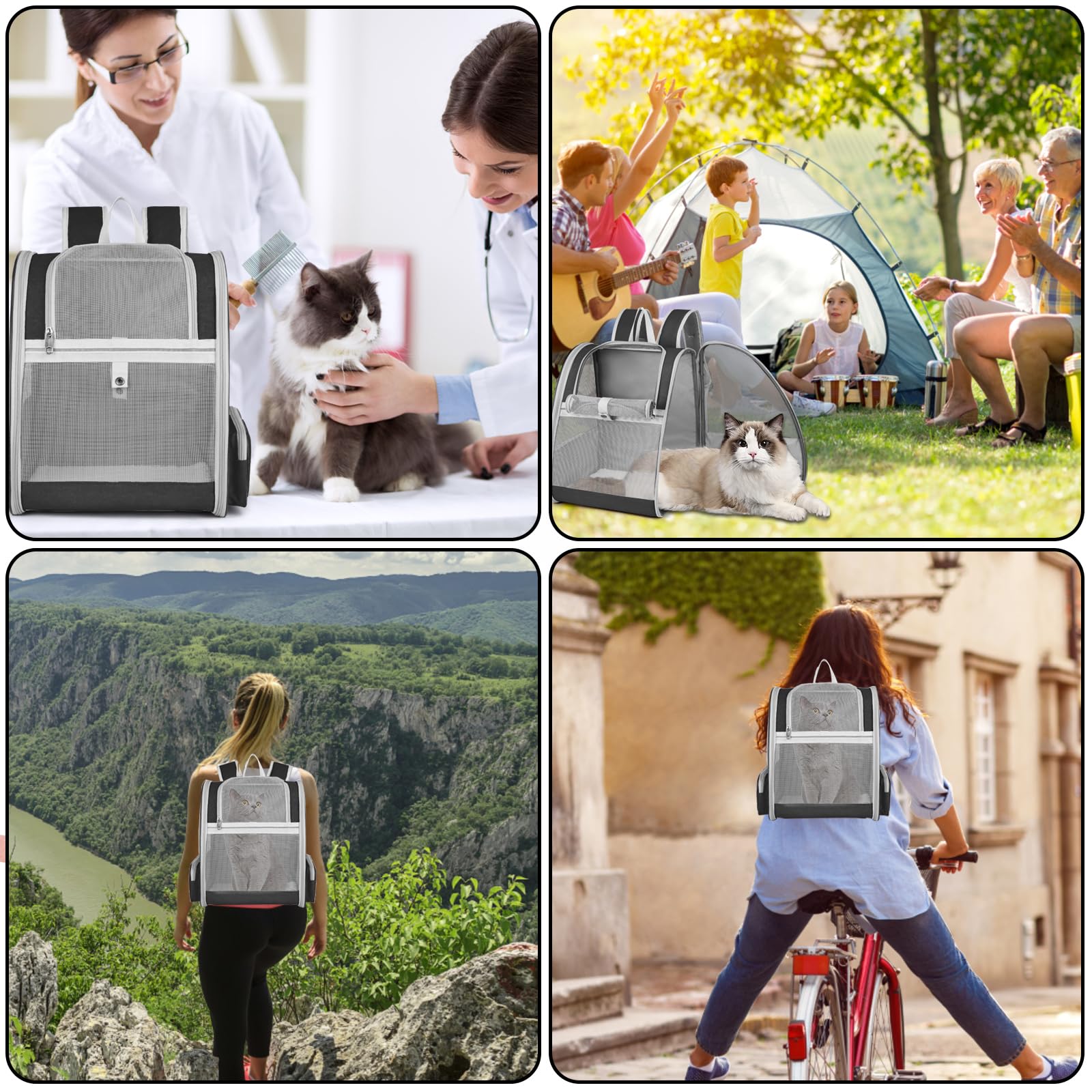 SSAWcasa sac-a-dos porte-chat usage voyage exterieur: parfait pour voyages, randonnées et sorties.