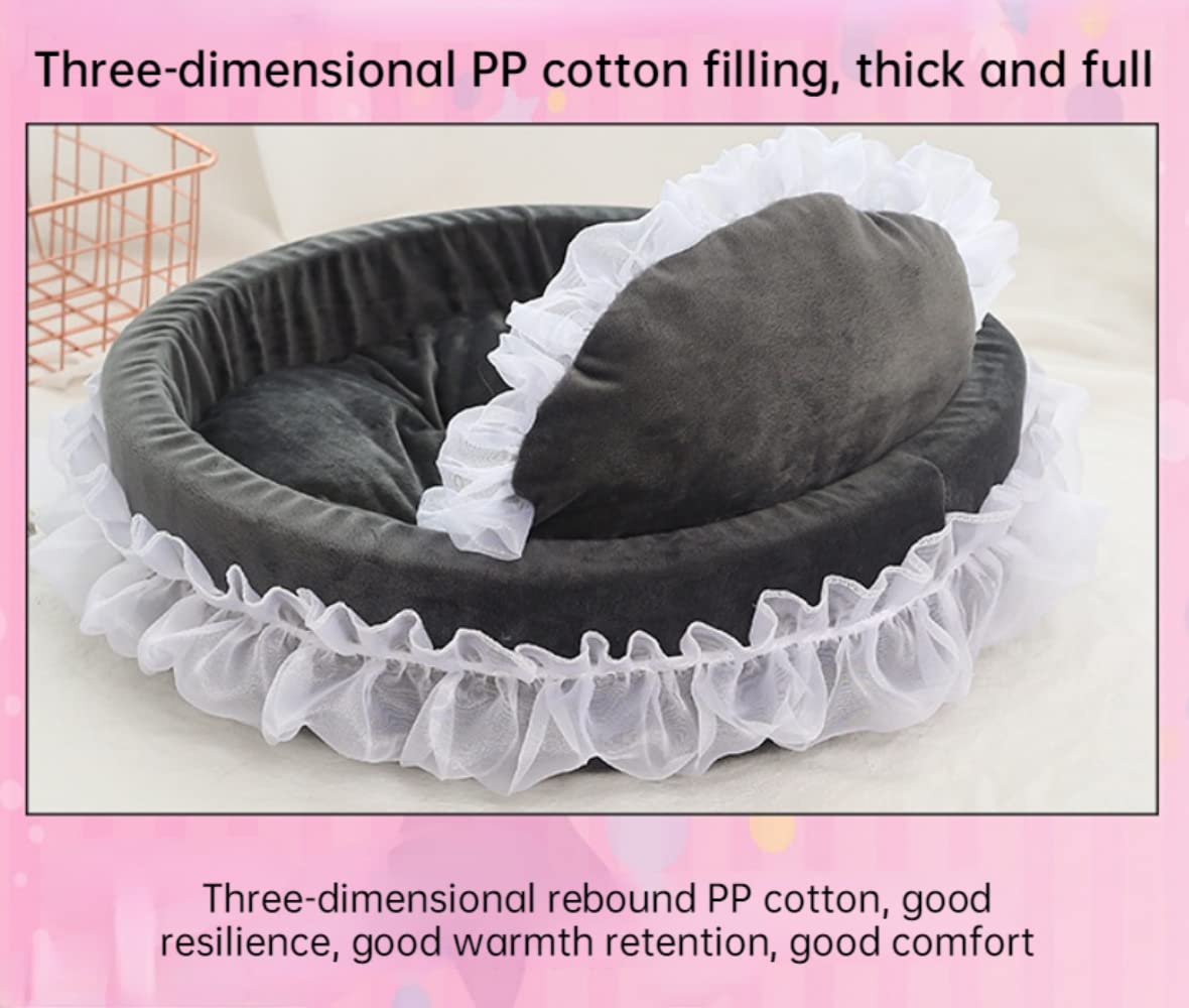 SSDHUA Nid-chat-velours-coton-bleu, douceur tactile pour ronrons.