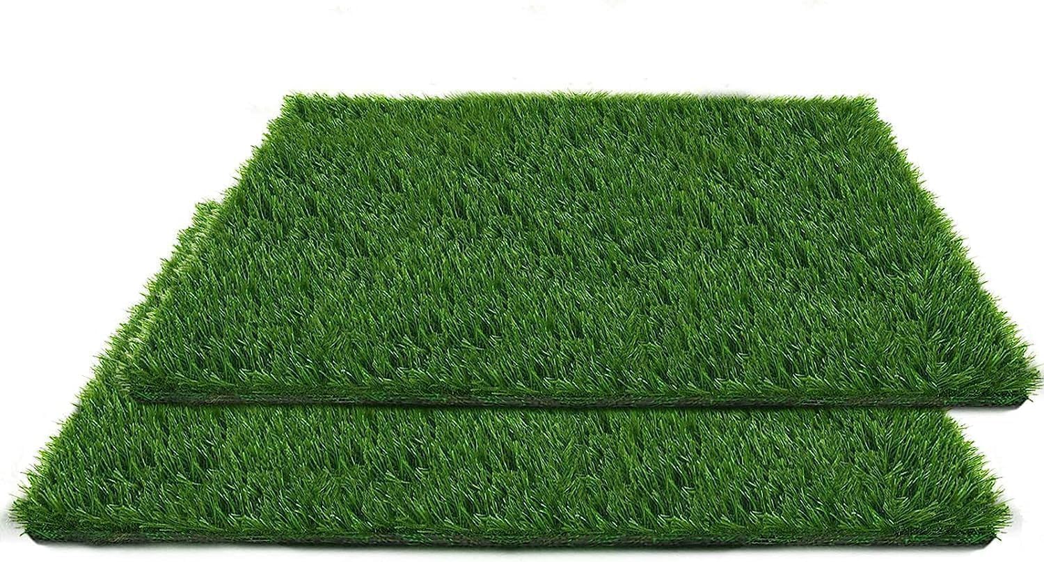 SSRIVER Gazon Artificiel, ensemble de deux tapis prêts à l’emploi pour l’entraînement intérieur.