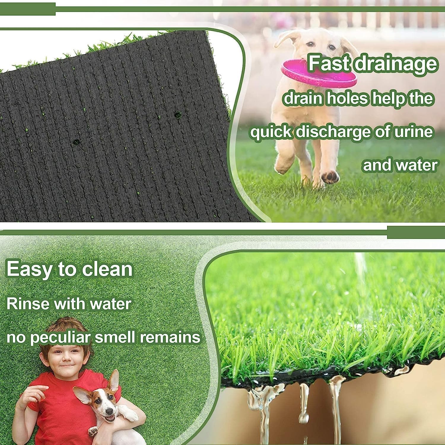 Ensemble de deux tapis, idéal pour alterner utilisation et lavage rapide.