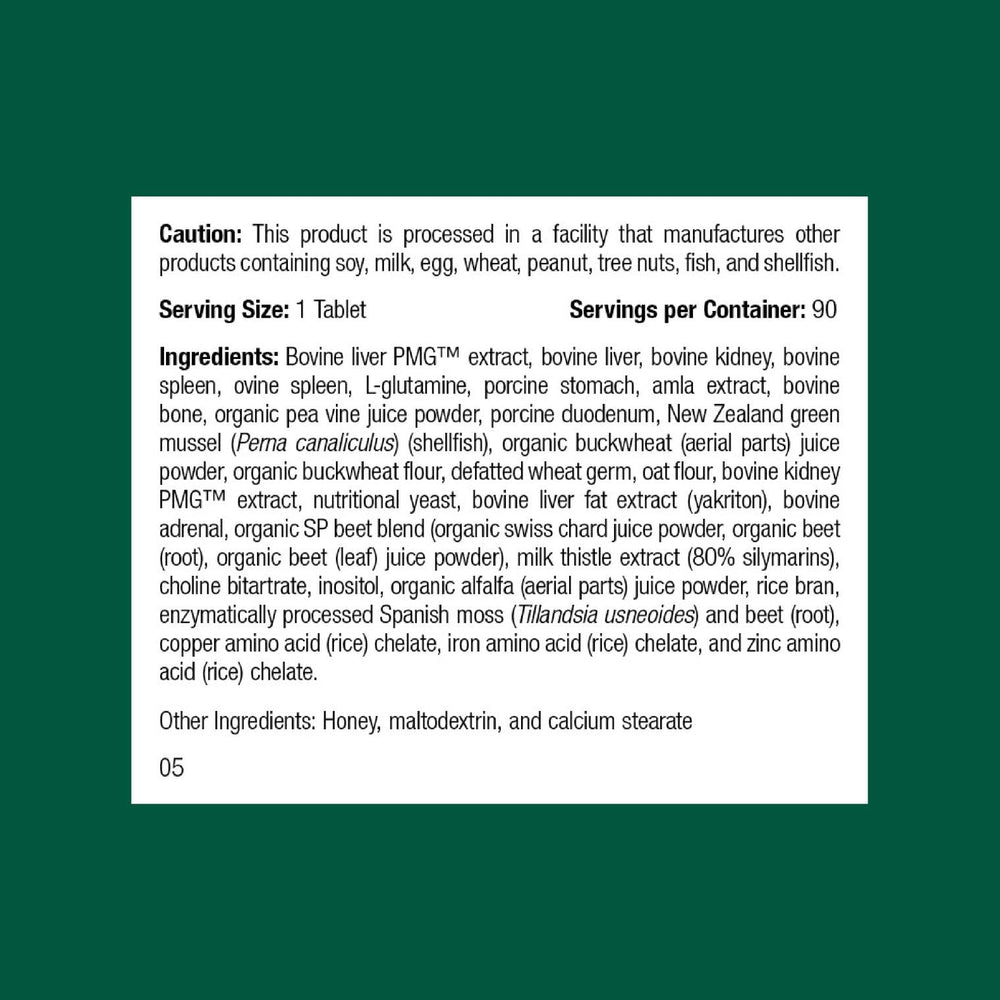 Standard Process Feline Hepatic Support, emballage du produit, préparation pratique pour le bien-être félin