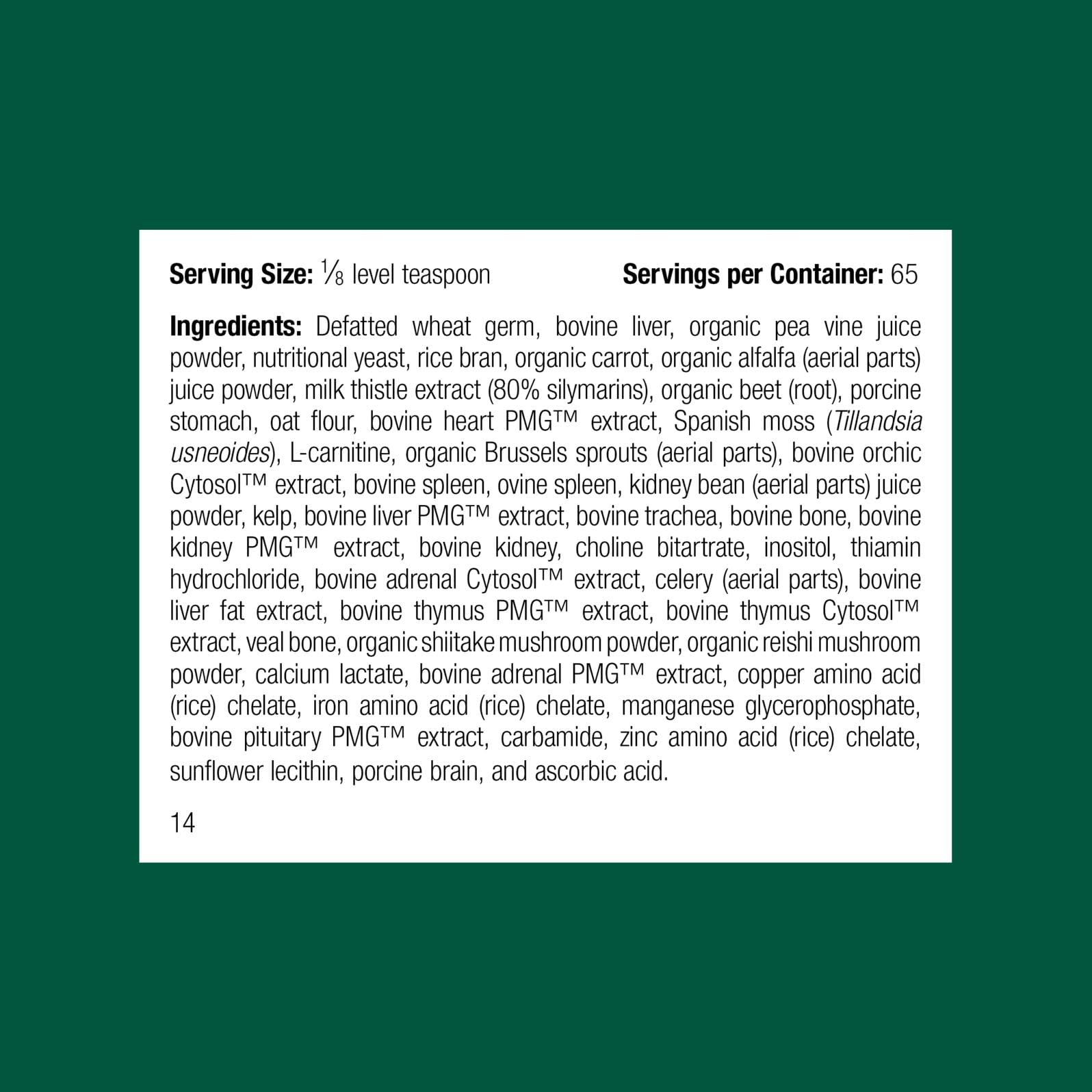 Standard Process Inc. poudre-soutien-multisysteme-chien-02 soutient la routine nutritionnelle canine.